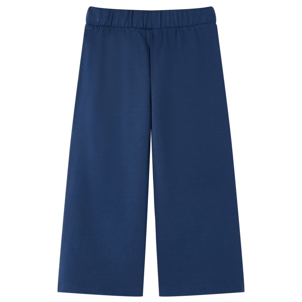 Pantaloni pentru copii cu picioare largi, bleumarin, 128