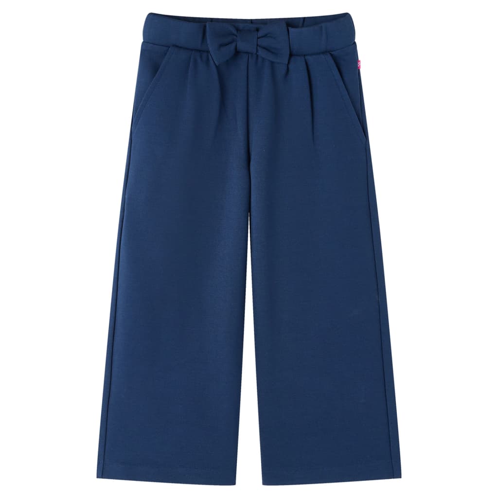 Pantaloni pentru copii cu picioare largi, bleumarin, 140