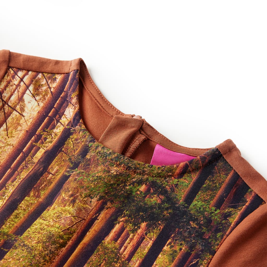 Thumbnail - vidaXL Kinderkleid mit Langen Ärmeln Cognac 104