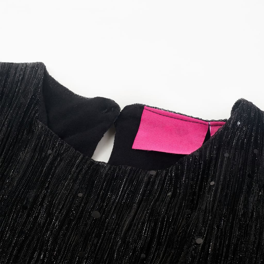 Thumbnail - vidaXL Kinderkleid mit Langen Ärmeln Schwarz 116