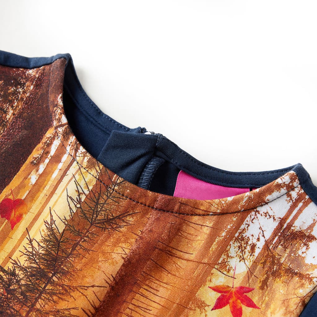 Thumbnail - vidaXL Kinderkleid mit Langen Ärmeln Marineblau 104