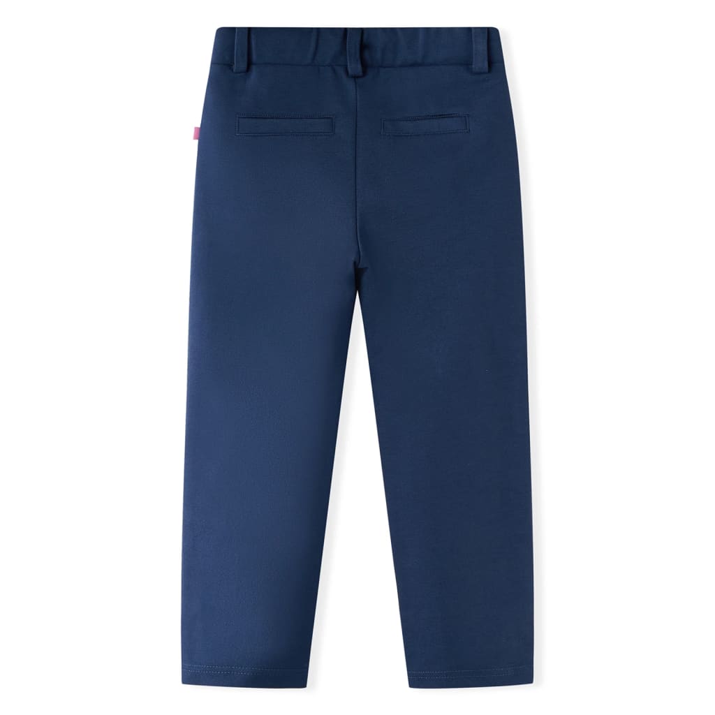 vidaXL Kinderbroek met zwarte bies 92 marineblauw afbeelding