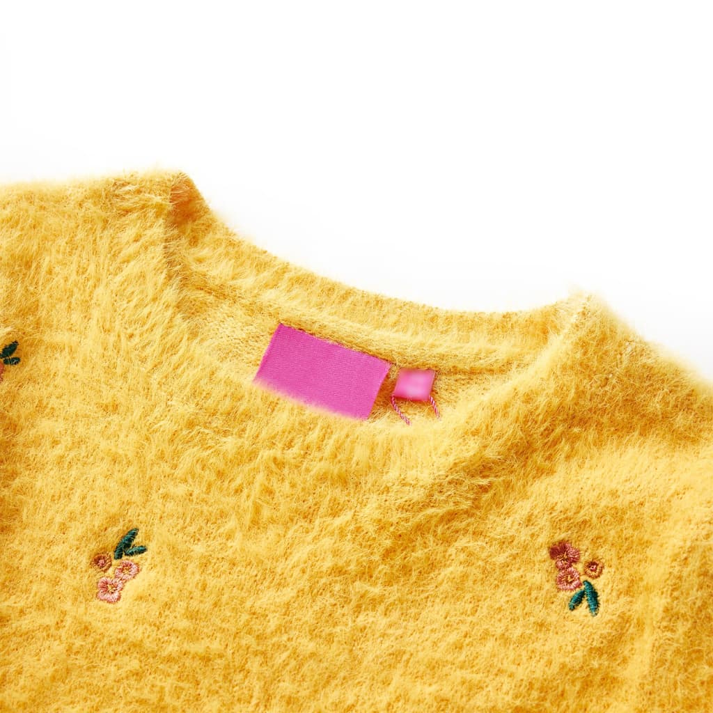 Thumbnail - vidaXL Kinderpullover Gestrickt Ocker 92