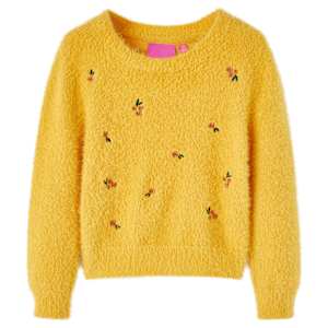 Otroški pulover pleten oker 116