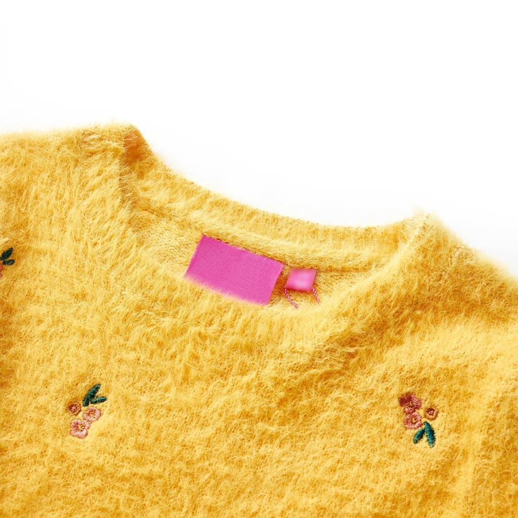 Thumbnail - vidaXL Kinderpullover Gestrickt Ocker 116
