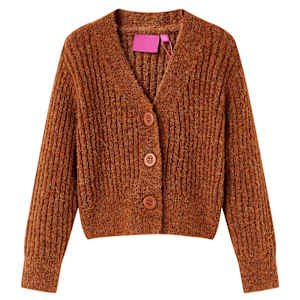 Otroška jopica pletena konjak 116