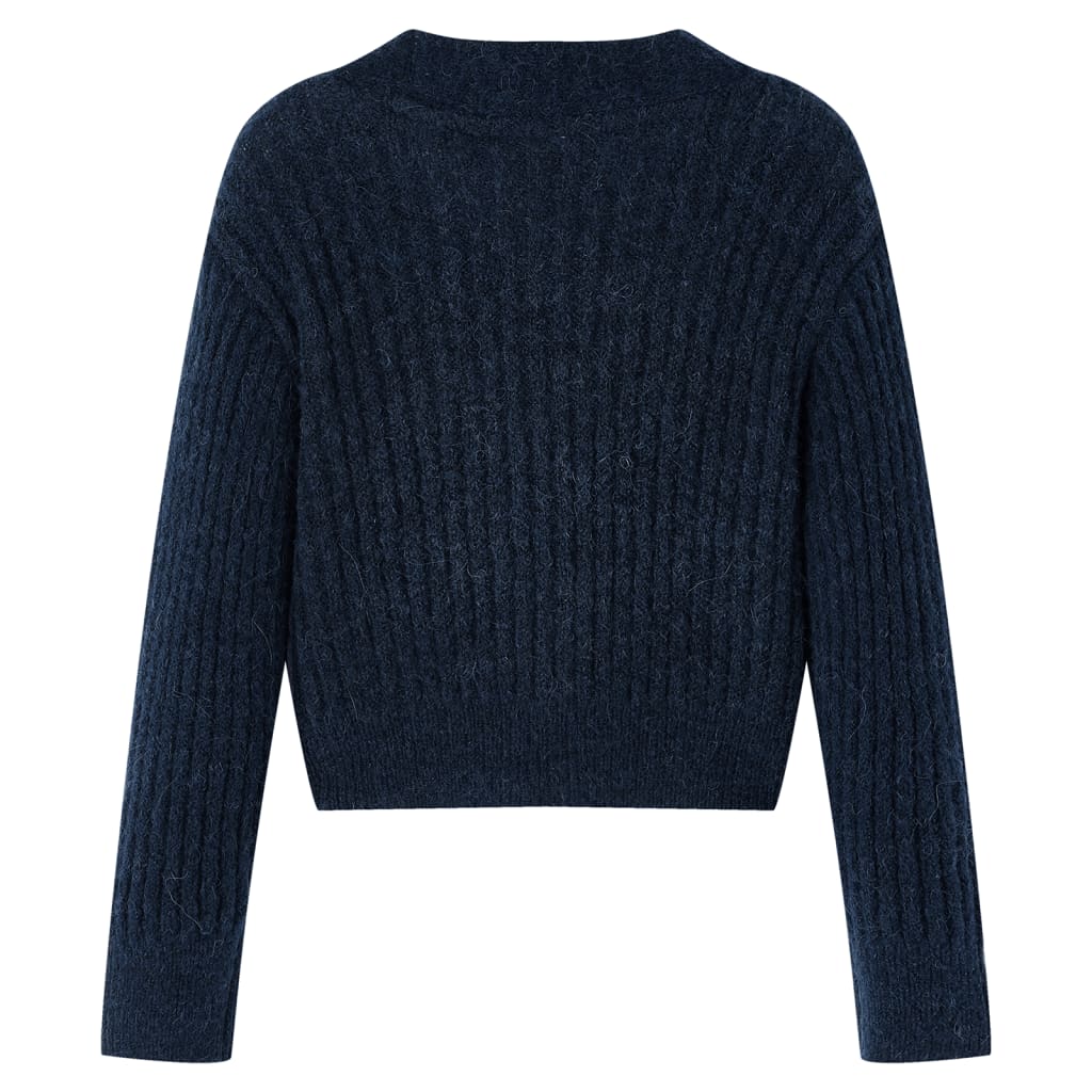 vidaXL Kindervest gebreid 92 marineblauw afbeelding