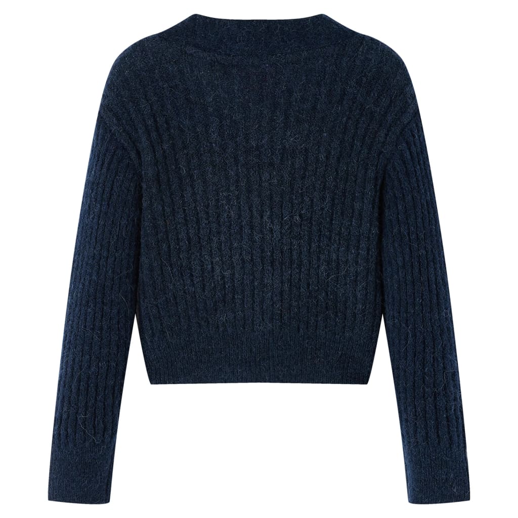 vidaXL Kindervest gebreid 116 marineblauw afbeelding