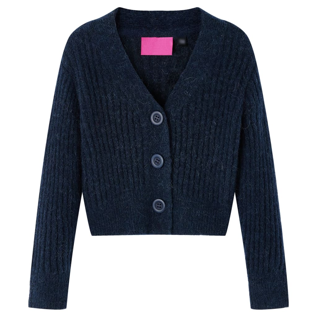 Cardigan tricotat pentru copii, bleumarin, 128