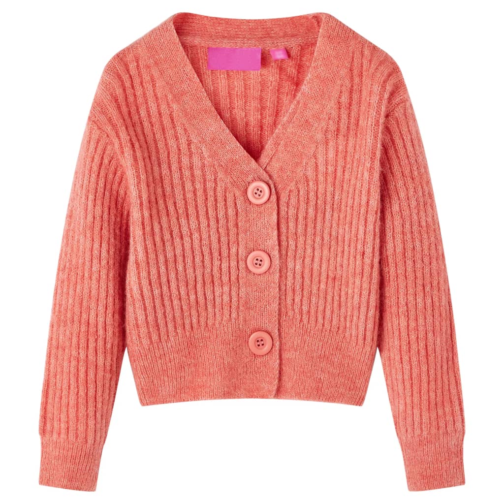 Cardigan tricotat pentru copii, roz mediu, 104