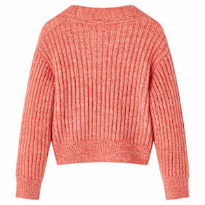 Dětský pletený cardigan středně růžový 116 - obrázek 2