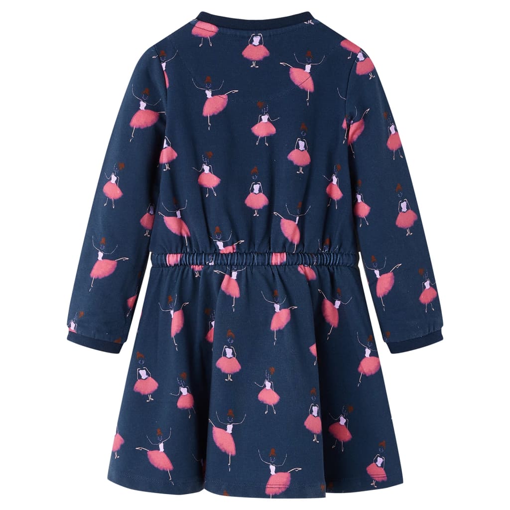 vidaXL Kinderjurk 104 marineblauw afbeelding