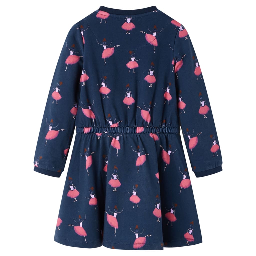 vidaXL Kinderjurk 116 marineblauw afbeelding