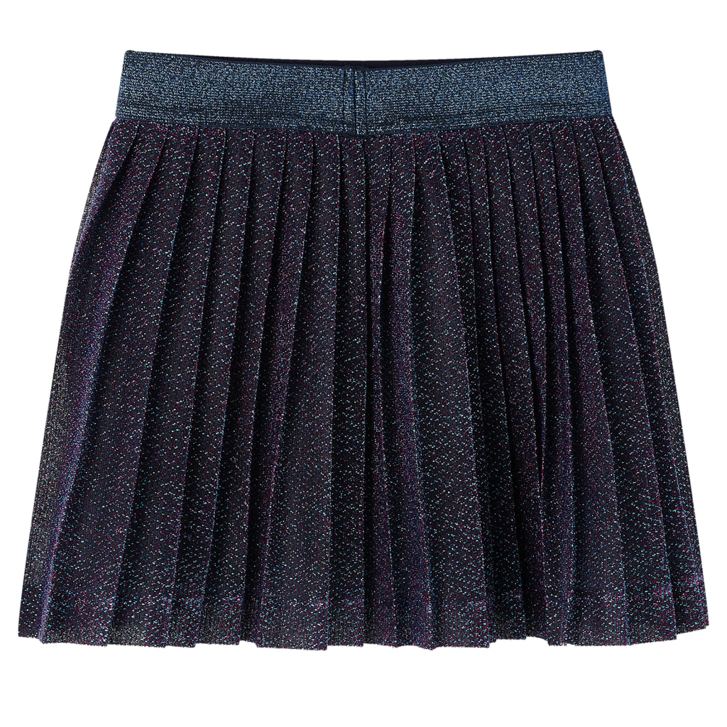 vidaXL Kinderrokje met glitters 116 marineblauw afbeelding