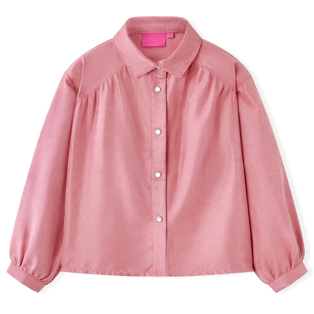 Bluză pentru copii cu mâneci bufante, roze antichizat, 104