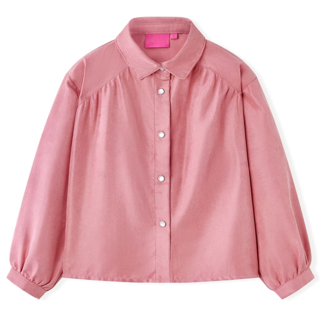 Bluză pentru copii cu mâneci bufante, roze antichizat, 140