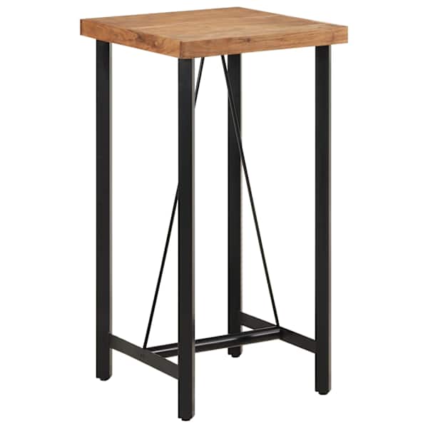 vidaXL baarilaud, 55 x 55 x 107 cm, akaatsiapuit ja raud
