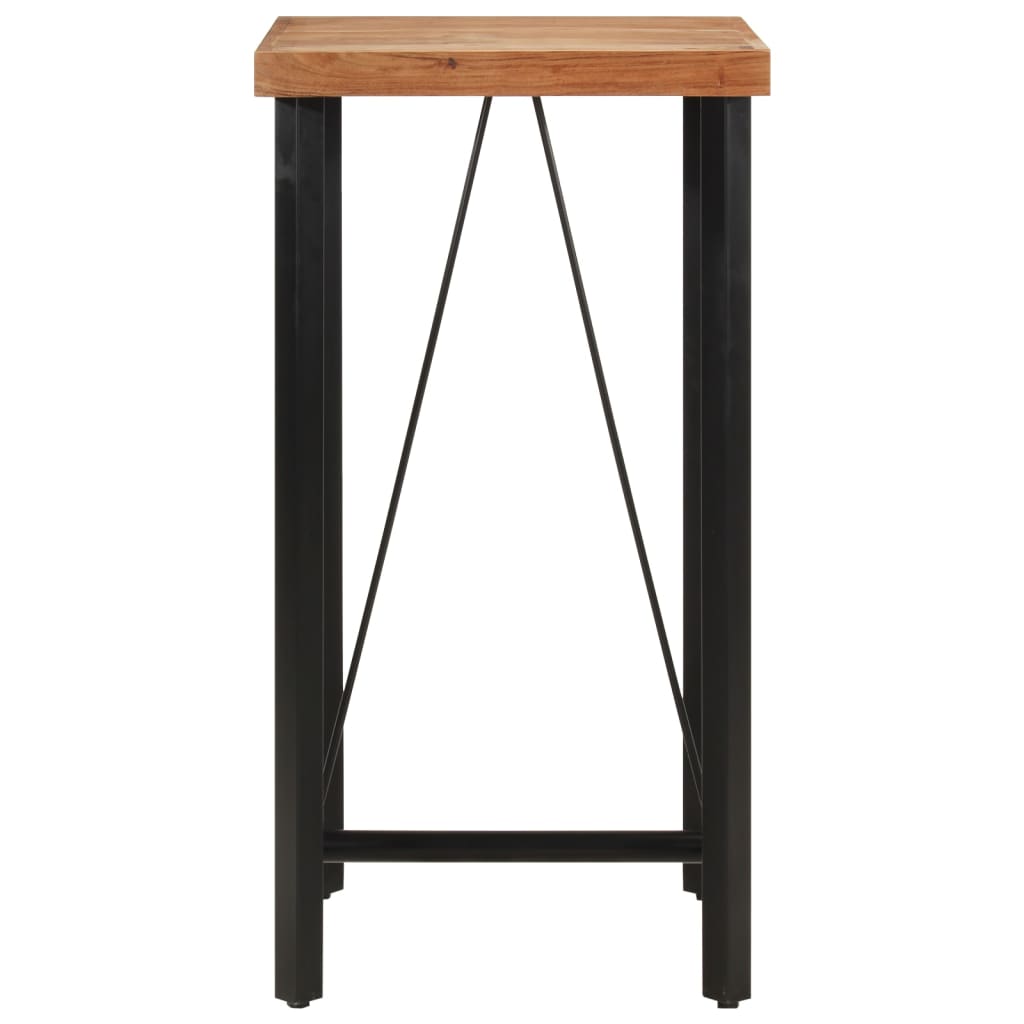 vidaXL Bartafel 55x55x107 cm massief acaciahout en ijzer afbeelding
