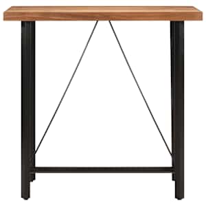 Barový stůl 110 x 55 x 107 cm masivní akáciové dřevo a železo - obrázek 2