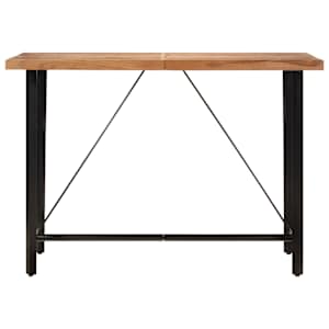 Barový stůl 150 x 70 x 107 cm masivní akáciové dřevo a železo - obrázek 2