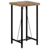 vidaXL baarilaud, 55 x 55 x 107 cm, taastatud puit ja raud