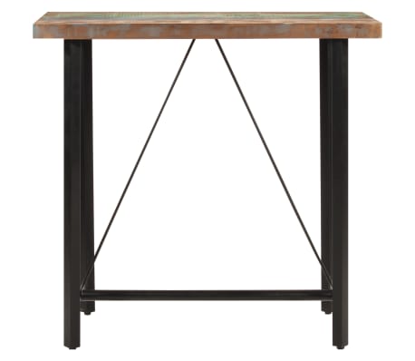 vidaXL Bartisch 110x55x107 cm Altholz Massiv und Eisen