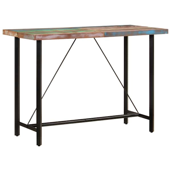 vidaXL baarilaud, 150 x 70 x 107 cm, taastatud puit ja raud