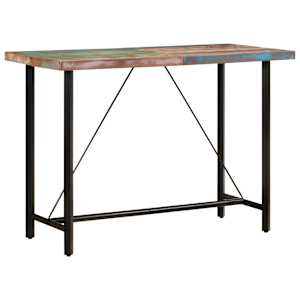 Barska miza 150x70x107 cm trden akacijev les in železo