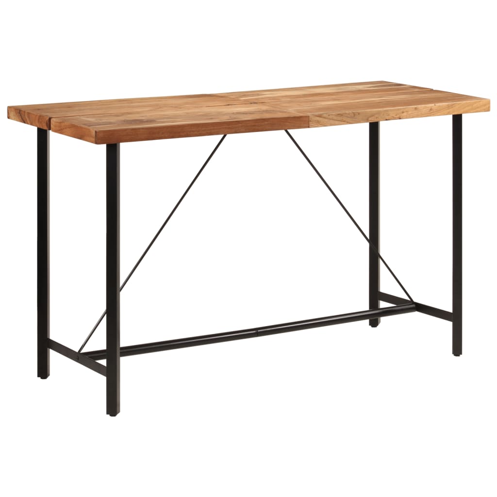Barový stůl 180 x 70 x 107 cm masivní akáciové dřevo a železo