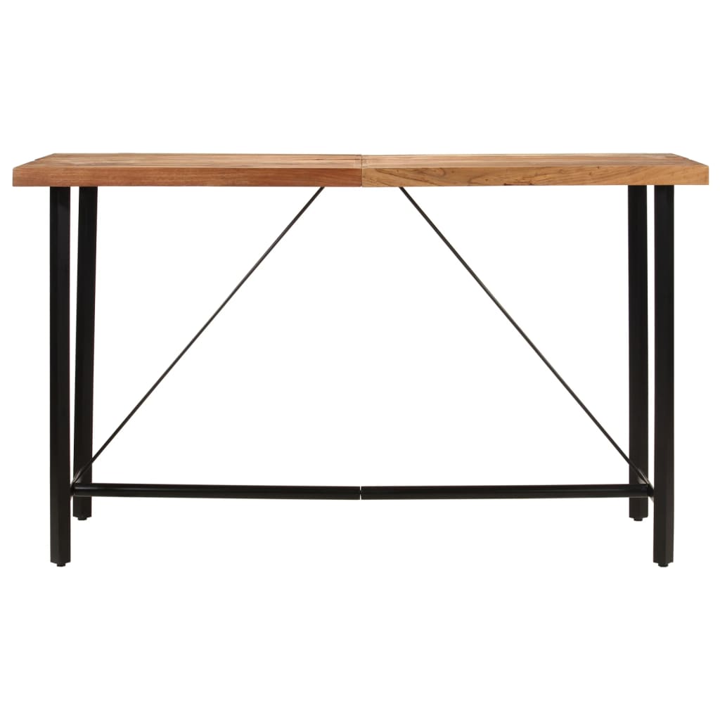 vidaXL Bartafel 180x70x107 cm massief acaciahout en ijzer afbeelding