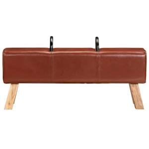 Lavice gymnastický kůň hnědá 110 cm pravá kůže - obrázek 4
