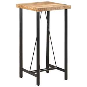 Barový stůl 55 x 55 x 107 cm masivní mangovník a železo - obrázek 1