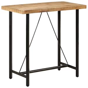 Barový stůl 110 x 55 x 107 cm masivní mangovník a železo - obrázek 1