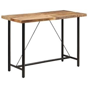 Barový stůl 150 x 70 x 107 cm masivní mangovník a železo - obrázek 1