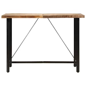 Barový stůl 150 x 70 x 107 cm masivní mangovník a železo - obrázek 2