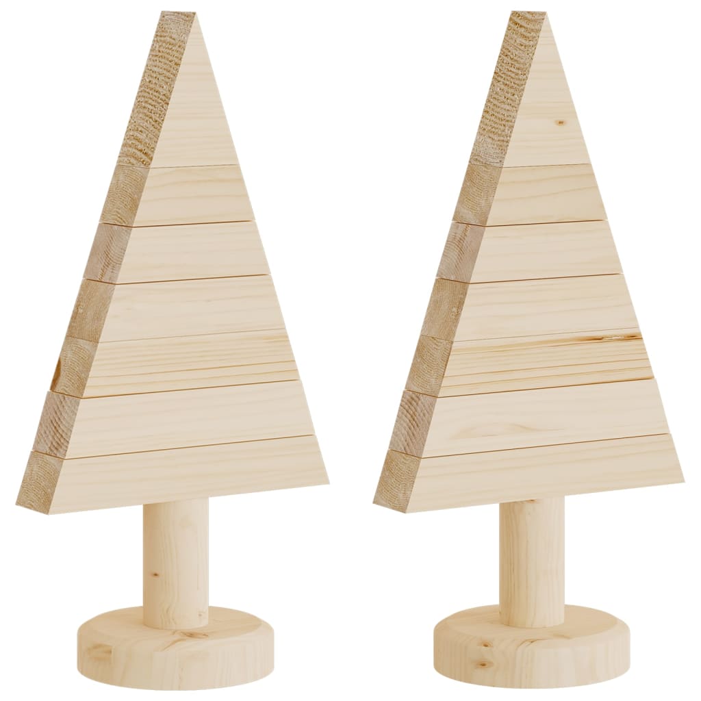 Brazi de Crăciun din lemn decorativi 2 buc. 30 cm lemn de pin