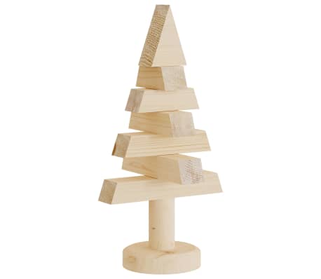 vidaXL Arbres de Noël en bois pour décoration 2 pcs 30 cm pin massif ...