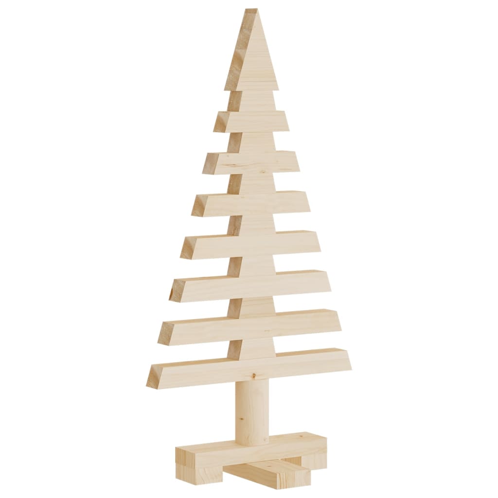 Brad de Crăciun din lemn decorativ, 60 cm, lemn de pin masiv
