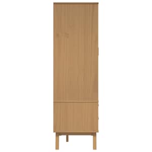Šatní skříň OLDEN bílá a hnědá 76,5x53x172 cm masivní borovice - obrázek 8