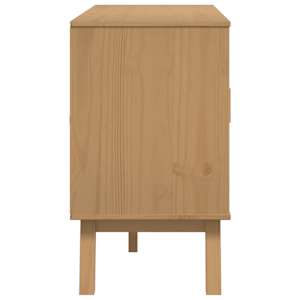 Příborník OLDEN bílý a hnědý 114x43x73,5 cm masivní borovice - obrázek 9