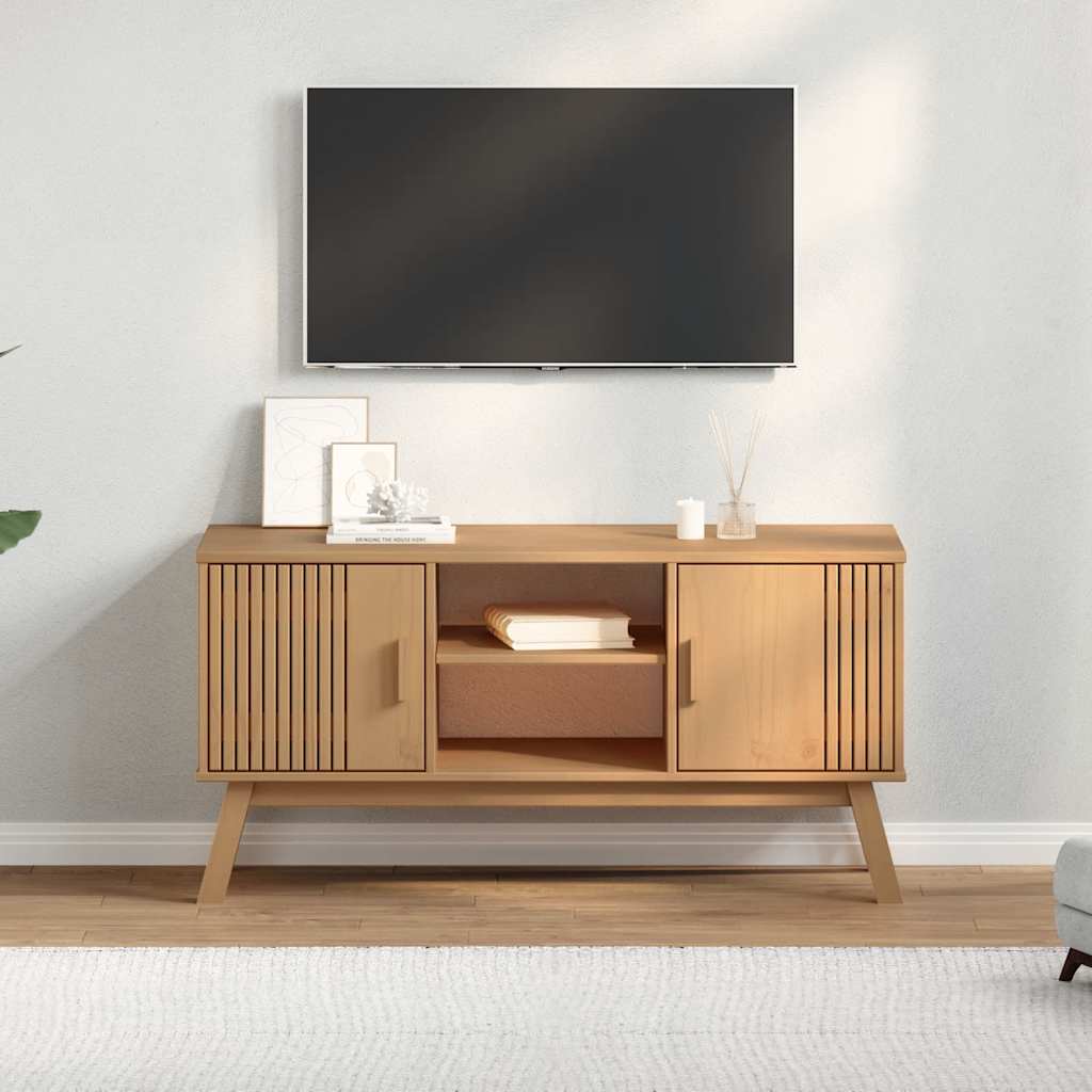 Thumbnail - vidaXL TV-Schrank OLDEN Braun 114x43x57 cm Massivholz Kiefer