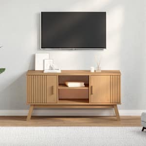 TV skříňka OLDEN hnědá 114 x 43 x 57 cm masivní borové dřevo - obrázek 3