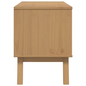 TV skříňka OLDEN hnědá 114 x 43 x 57 cm masivní borové dřevo - obrázek 7
