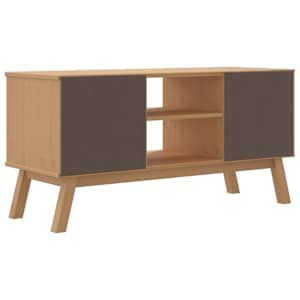 TV skříňka OLDEN hnědá 114 x 43 x 57 cm masivní borové dřevo - obrázek 8
