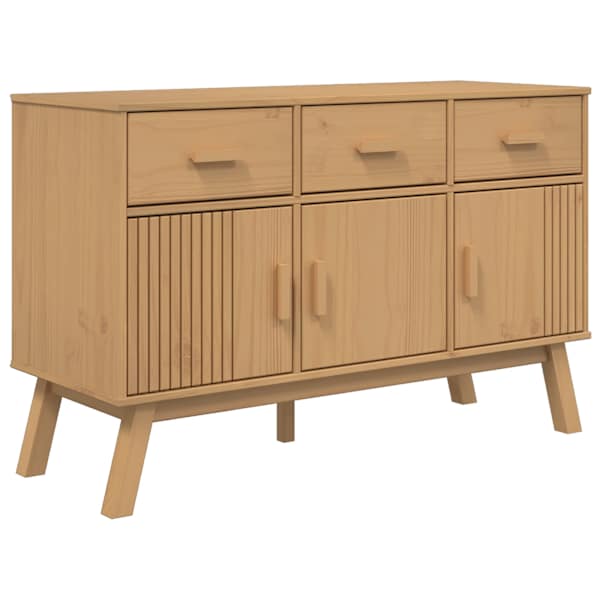 vidaXL puhvetkapp "OLDEN", pruun, 114 x 43 x 73,5 cm, m&auml;nnipuit