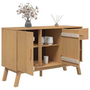Příborník OLDEN hnědý 114 x 43 x 73,5 cm masivní borové dřevo - obrázek 6