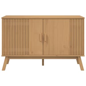 Příborník OLDEN hnědý 114 x 43 x 73,5 cm masivní borové dřevo - obrázek 8