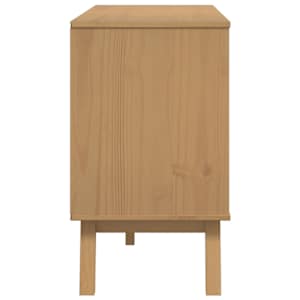 Příborník OLDEN bílý a hnědý 114x43x73,5 cm masivní borovice - obrázek 9