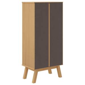 Botník OLDEN šedý a hnědý 55 x 35 x 120 cm masivní borové dřevo - obrázek 8