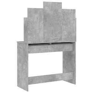 Toaletní stolek se zrcadlem betonově šedý 96 x 39 x 142 cm - obrázek 7